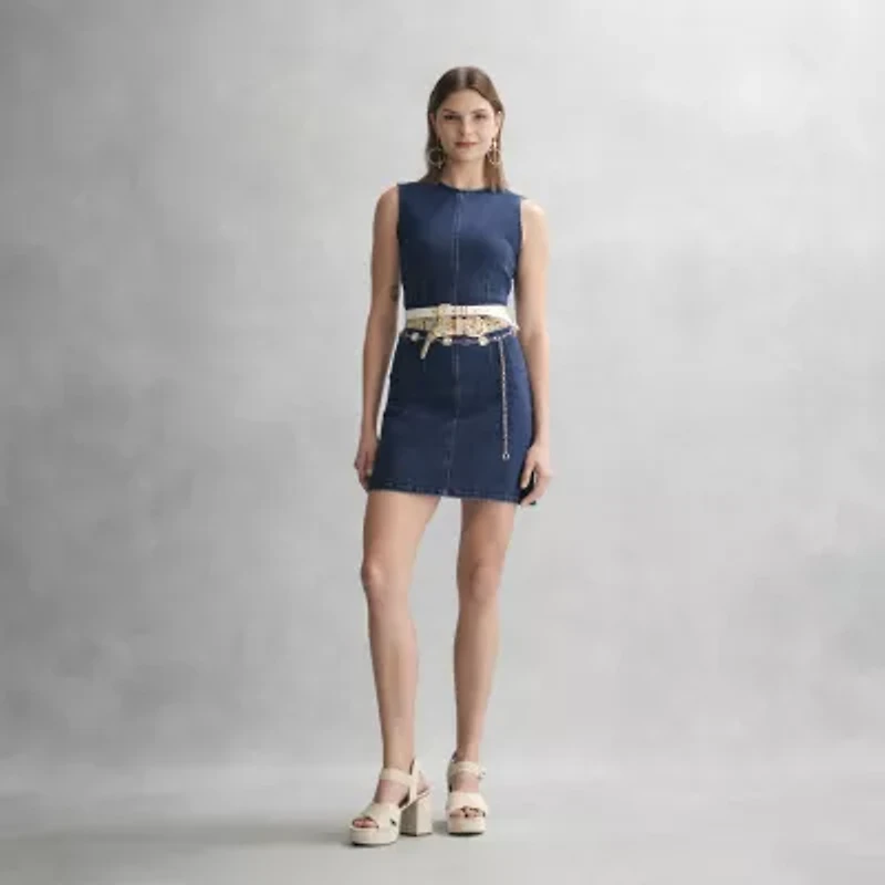 JS Jessica Simpson 1.5in Pearl Bridal 3pc Womens Belt