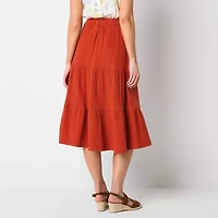 St. John's Bay Womens Tall Midi A-Line Skirt