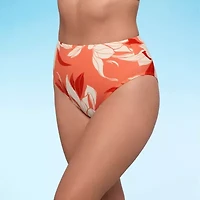 S3 Swim Womens Lined Floral High Waist Bikini Swimsuit Bottom