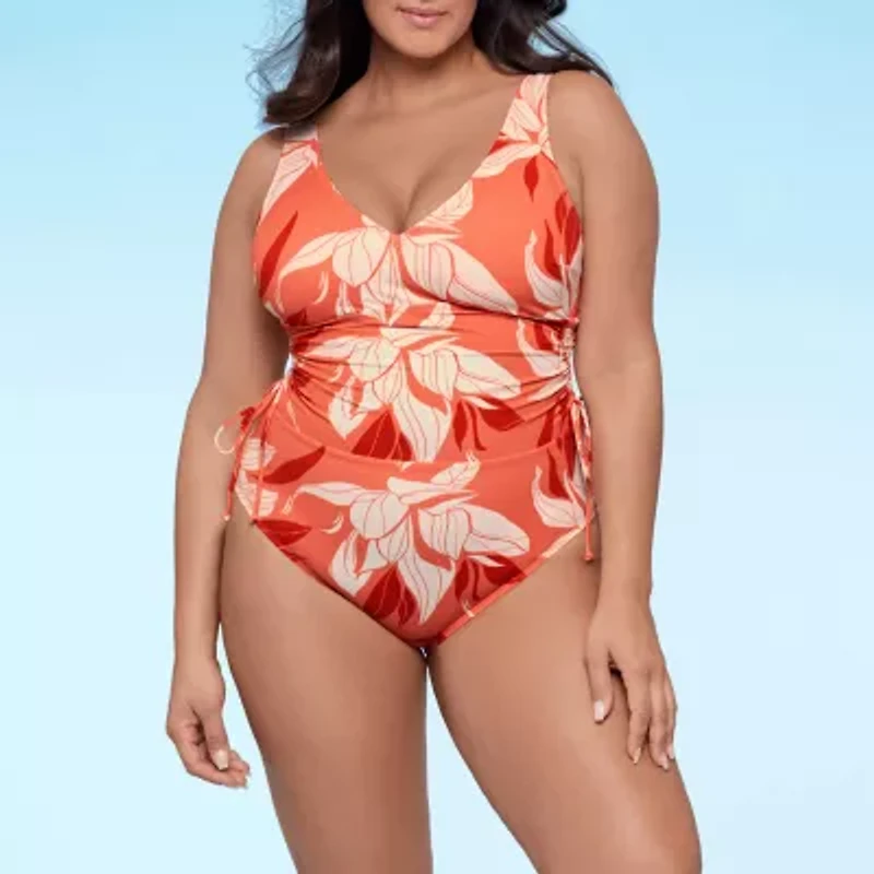 S3 Swim Womens Exotic Floral One Piece Swimsuit