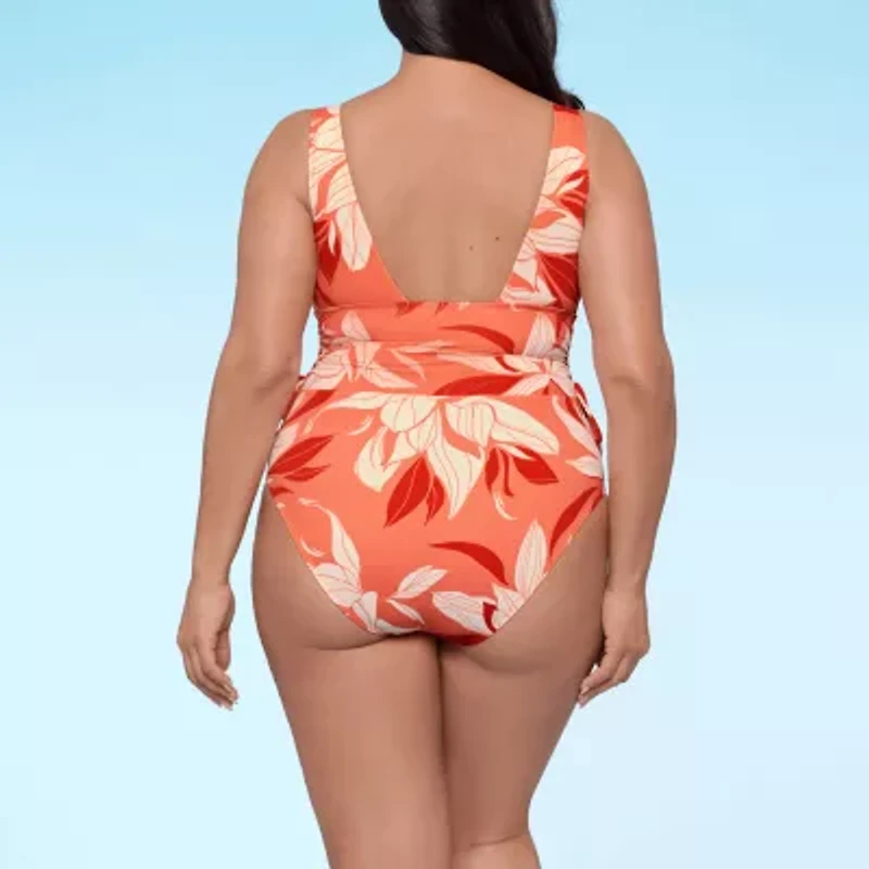 S3 Swim Womens Exotic Floral One Piece Swimsuit