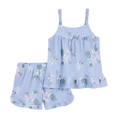 Carter's Little & Big Kid Girls Rib Sleeveless 2-pc. Pajama Sets