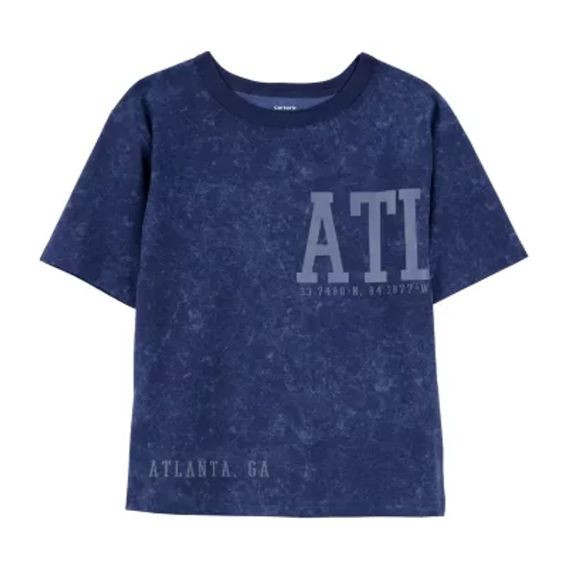 Carter's Little & Big Kid Boys Round Neck Short Sleeve Regular Fit Graphic T-Shirt