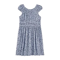 Carter's Little & Big Kid Girls Short Sleeve Flutter A-Line Dress