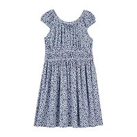 Carter's Little & Big Kid Girls Short Sleeve Flutter A-Line Dress