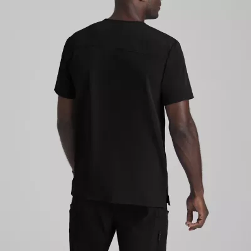 Barco Unify But153 Rally 3-Pocket Mens Big and Tall V Neck Short Sleeve Stretch Fabric Moisture Wicking Wrinkle Resistant Scrub Top