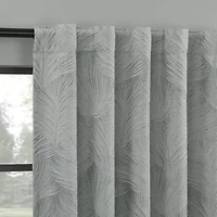 Indigo Road by Egypt Sherrod Coppa Leaf Motif Magnetic Closure Back Tab 100% Blackout Single Curtain Panel