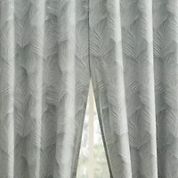 Indigo Road by Egypt Sherrod Coppa Leaf Motif Magnetic Closure Back Tab 100% Blackout Single Curtain Panel