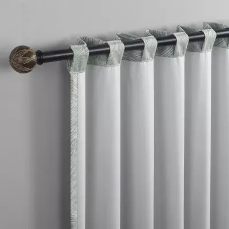 Indigo Road by Egypt Sherrod Coppa Leaf Motif Magnetic Closure Back Tab 100% Blackout Single Curtain Panel