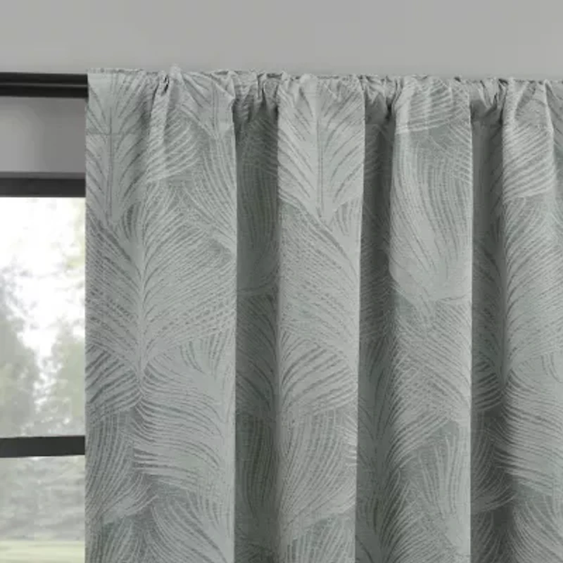Indigo Road by Egypt Sherrod Coppa Leaf Motif Magnetic Closure Back Tab 100% Blackout Single Curtain Panel