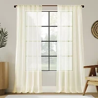 Indigo Road by Egypt Sherrod Nahla 100% Cotton Rod Pocket Sheer Single Curtain Panel