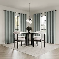 Indigo Road by Egypt Sherrod Sarasi Contrast Tweed Magnetic Closure Grommet Top 100% Blackout Single Curtain Panel