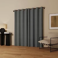 Indigo Road by Egypt Sherrod Sarasi Contrast Tweed Magnetic Closure Grommet Top 100% Blackout Single Curtain Panel