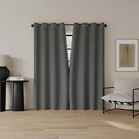 Indigo Road by Egypt Sherrod Sarasi Contrast Tweed Magnetic Closure Grommet Top 100% Blackout Single Curtain Panel