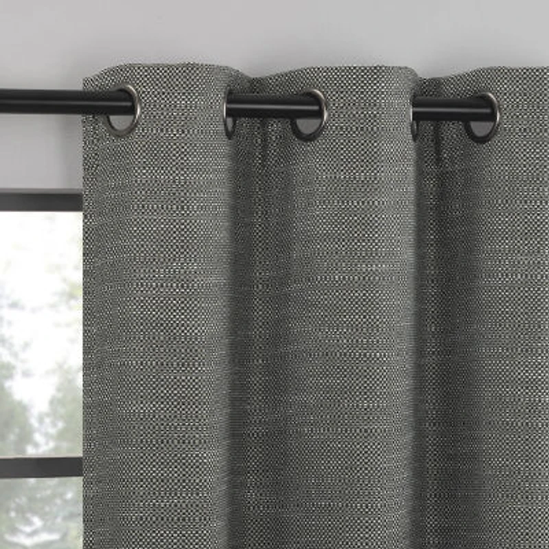 Indigo Road by Egypt Sherrod Sarasi Contrast Tweed Magnetic Closure Grommet Top 100% Blackout Single Curtain Panel