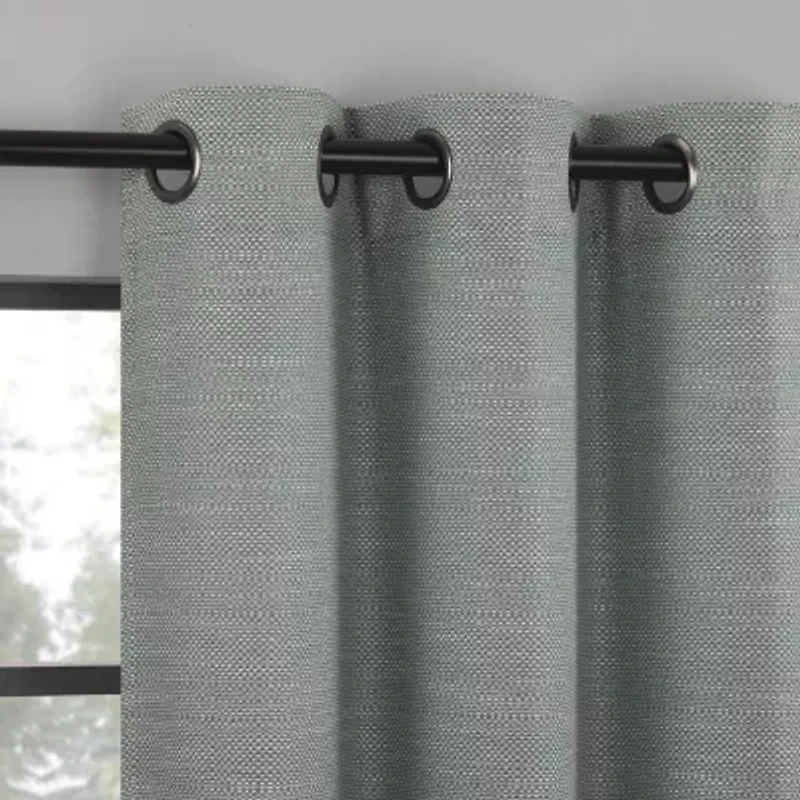 Indigo Road by Egypt Sherrod Sarasi Contrast Tweed Magnetic Closure Grommet Top 100% Blackout Single Curtain Panel