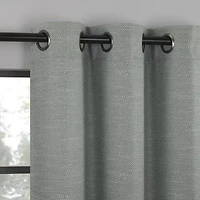 Indigo Road by Egypt Sherrod Sarasi Contrast Tweed Magnetic Closure Grommet Top 100% Blackout Single Curtain Panel