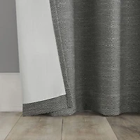 Indigo Road by Egypt Sherrod Sarasi Contrast Tweed Magnetic Closure Grommet Top 100% Blackout Single Curtain Panel