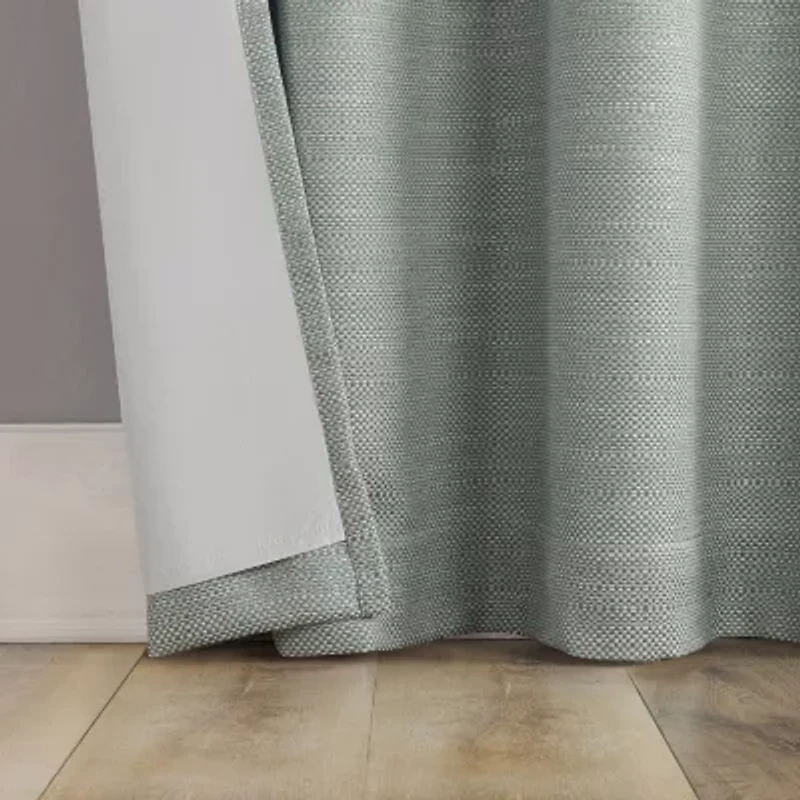 Indigo Road by Egypt Sherrod Sarasi Contrast Tweed Magnetic Closure Grommet Top 100% Blackout Single Curtain Panel