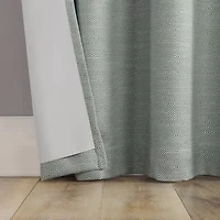 Indigo Road by Egypt Sherrod Sarasi Contrast Tweed Magnetic Closure Grommet Top 100% Blackout Single Curtain Panel