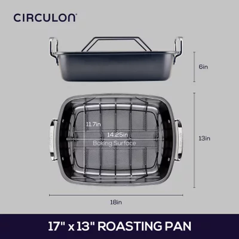 Circulon 17X13" Roaster with Rack