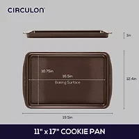 Circulon® Nonstick Bakeware, 11X17-Inch Cookie Sheet, Chocolate