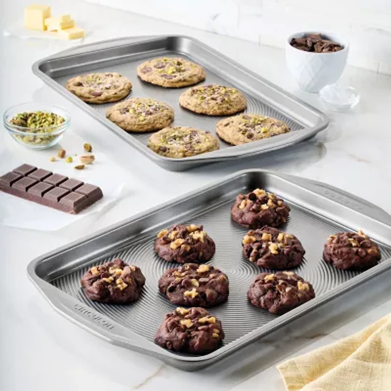 Circulon® Total Nonstick Bakeware, 2-Piece Cookie Sheet Set, Gray
