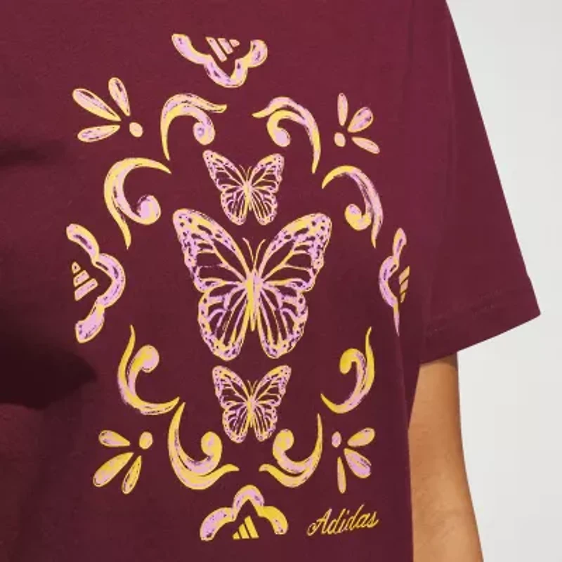 adidas Womens Crew Neck Short Sleeve Active T-Shirt