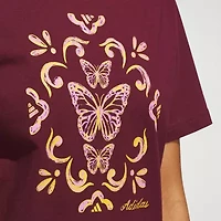 adidas Womens Crew Neck Short Sleeve Active T-Shirt