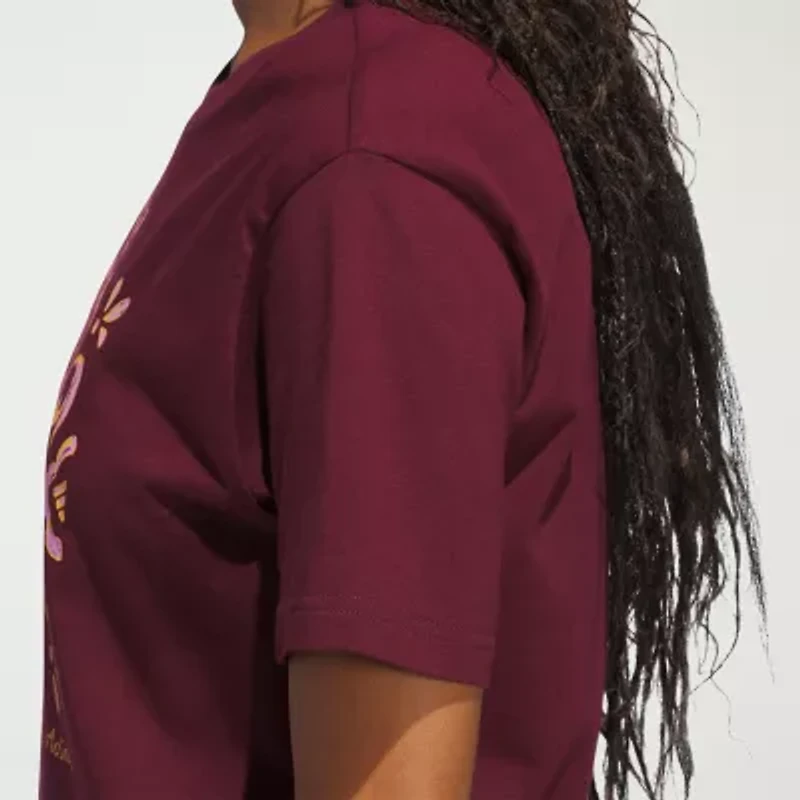 adidas Womens Crew Neck Short Sleeve Active T-Shirt