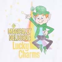 Grayson Threads, The Label Juniors Lucky Charms Boyfriend Womens Crew Neck Short Sleeve Graphic T-Shirt