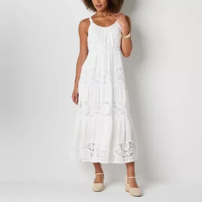Robbie Bee Womens Sleeveless Maxi Dress