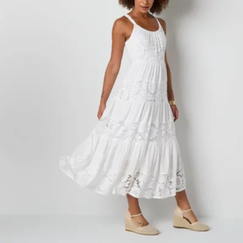 Robbie Bee Womens Sleeveless Maxi Dress