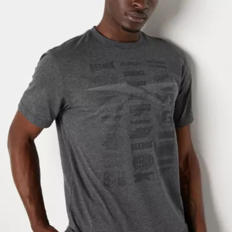 Reebok Mens Crew Neck Short Sleeve Active T-Shirt