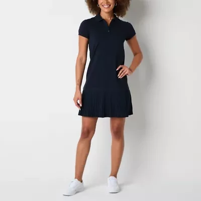 IZOD Womens Short Sleeve Juniors Shirt Dress