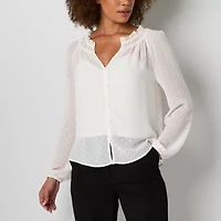 Brannan Womens Long Sleeve Blouse