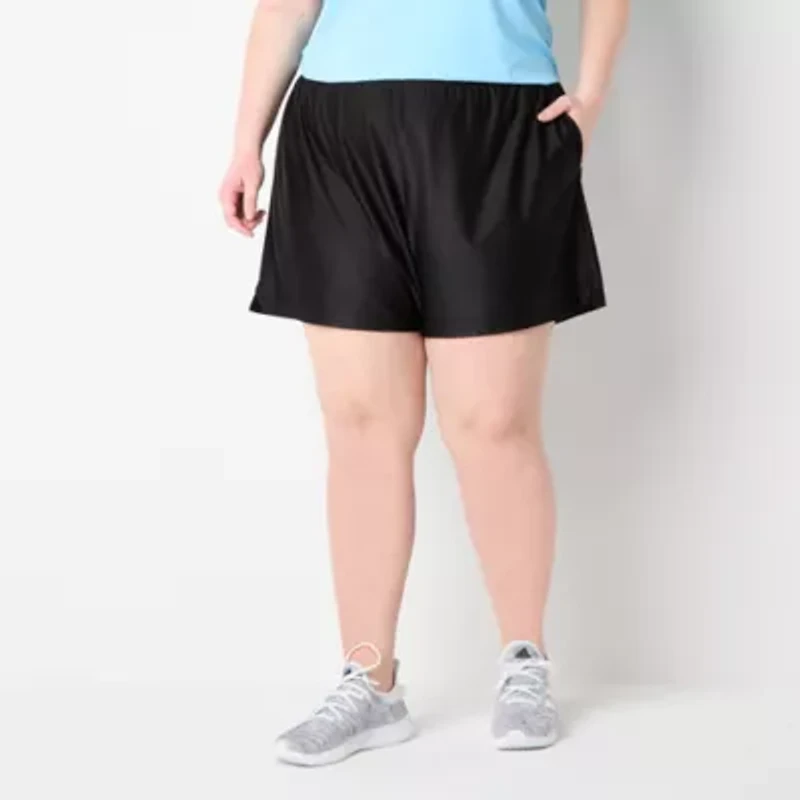 Xersion Womens Plus Mesh Pull-On Short