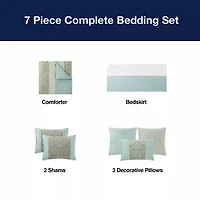 Broadhaven Sterling 7-pc. Embellished Embroidered Comforter Set