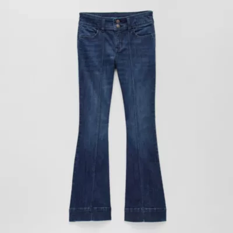 Thereabouts Little & Big Kid Girls Pintuck Flare Leg Jean
