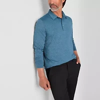 St. John's Bay Performance Mens Classic Fit Long Sleeve Polo Shirt
