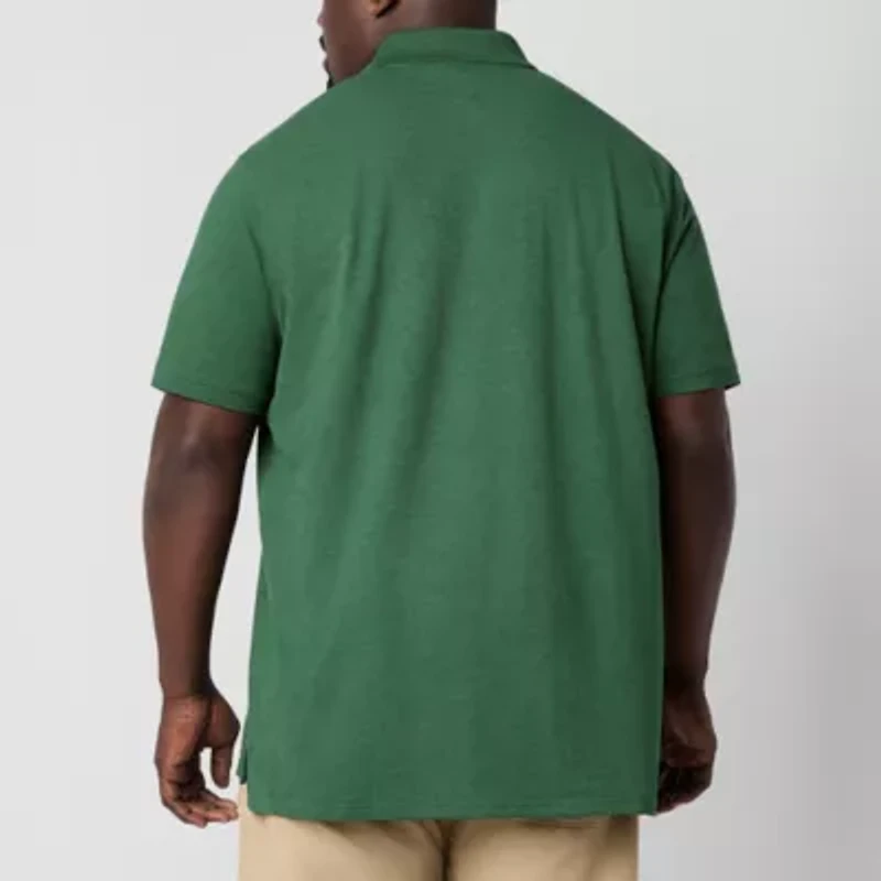 St. John's Bay Premium Stretch Big and Tall Mens Classic Fit Short Sleeve Polo Shirt