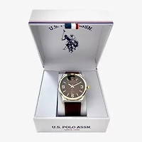 U.S. Polo Assn. Mens Brown Strap Watch Usc50778jc