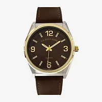 U.S. Polo Assn. Mens Brown Strap Watch Usc50778jc