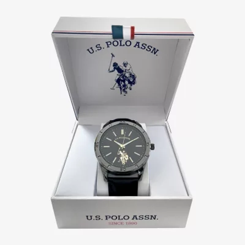 U.S. Polo Assn. Mens Black Strap Watch Usc50779jc