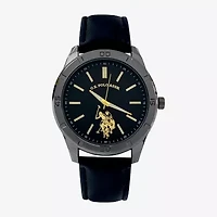 U.S. Polo Assn. Mens Black Strap Watch Usc50779jc