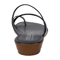 Italian Shoemakers Womens Havena Toe Ring Strap Flat Sandals