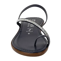 Italian Shoemakers Womens Havena Toe Ring Strap Flat Sandals