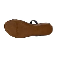 Italian Shoemakers Womens Havena Toe Ring Strap Flat Sandals