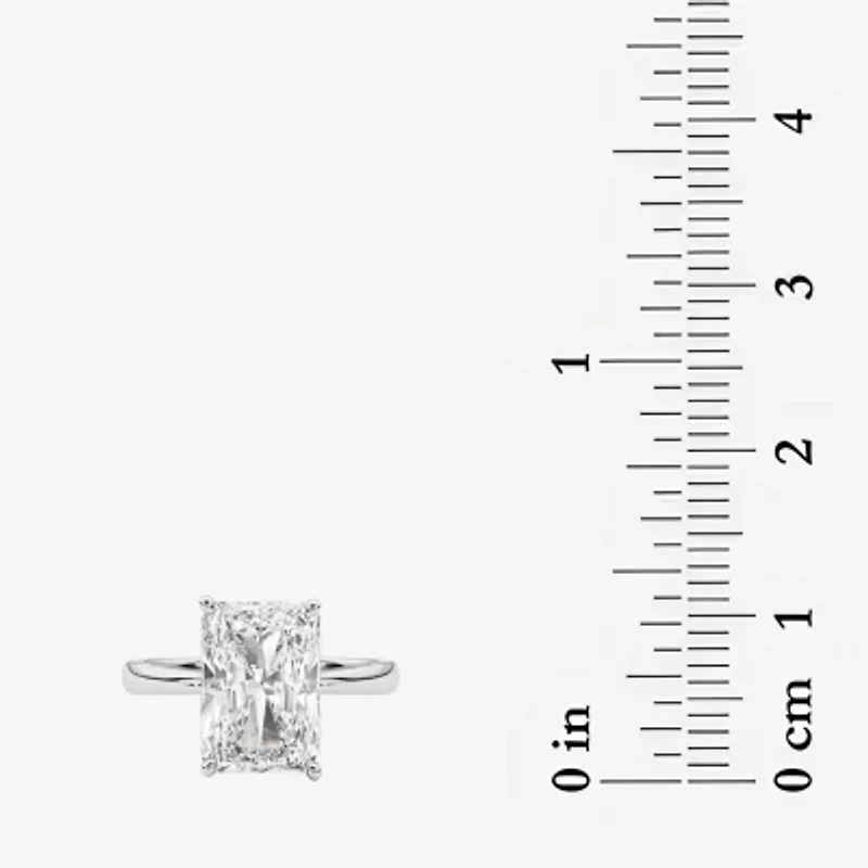 Grown Gorgeous F, Vs2 Womens 3 1/2 CT. T.W Lab White Diamond 14K Gold or Platinum Radiant-cut Engagement Ring