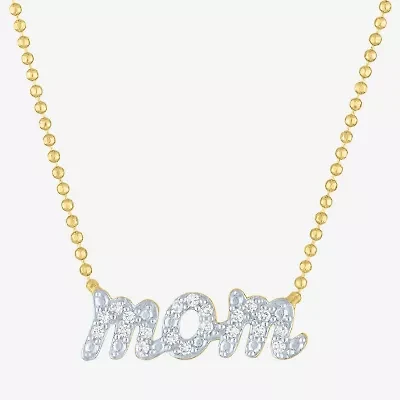 Diamond Addiction (G-H / Si2-I1) Womens 1/ CT. T.W. Lab Grown White Diamond 14K Gold Over Silver Inch Pendant Necklace
